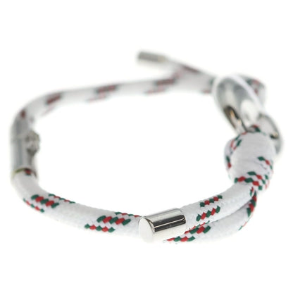 Gucci Marina Chain Fabric Bracelet White Silver — view 3
