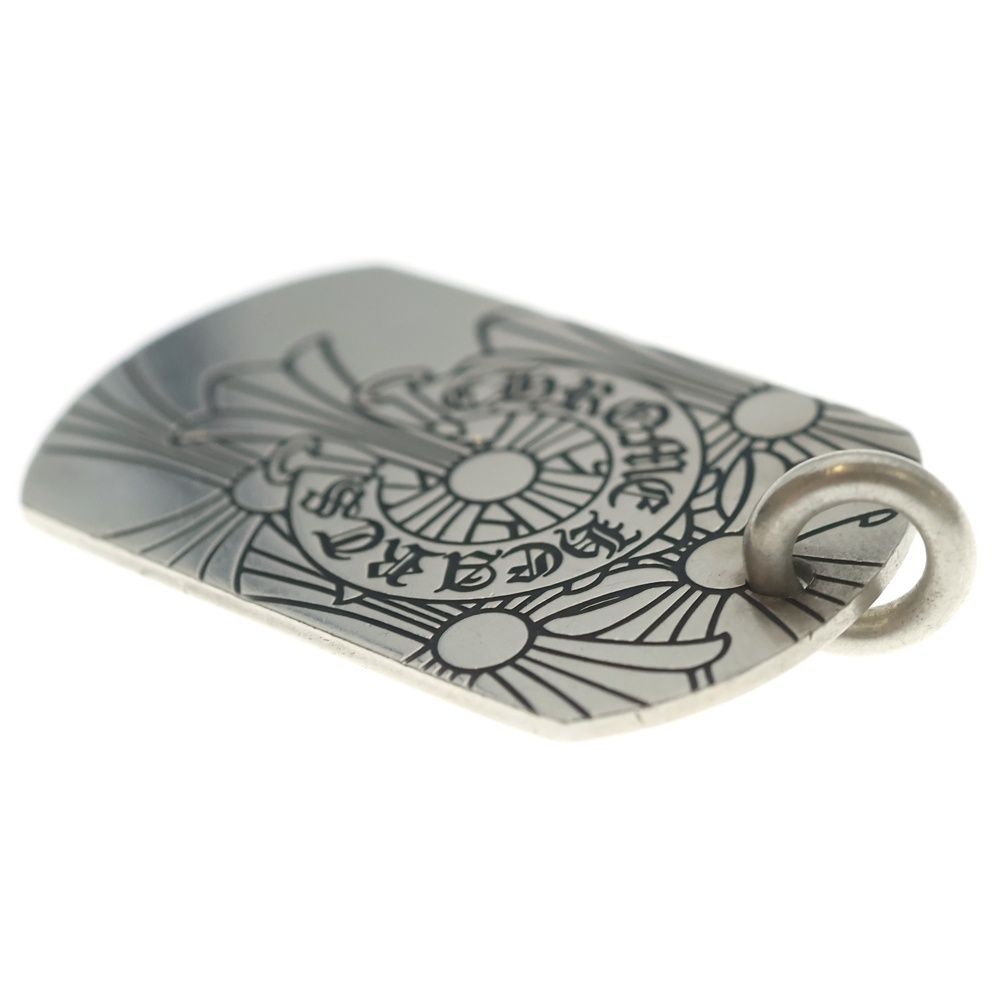 Chrome Hearts D Tag Lrg God Bless Large God Dog Tag Pendant Top Silver — view 5