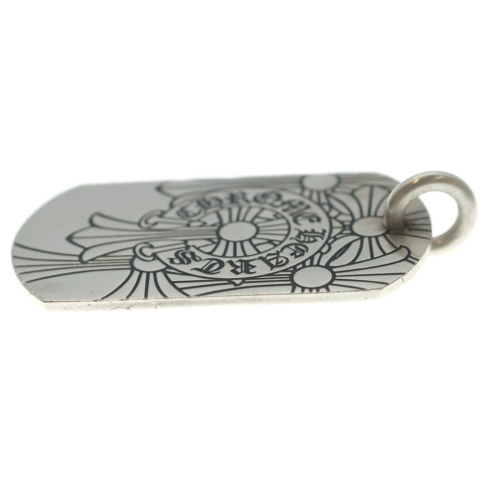 Chrome Hearts D Tag Lrg God Bless Large God Dog Tag Pendant Top Silver — view 3