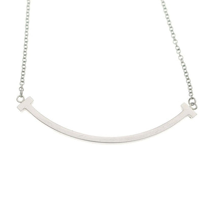 Tiffany & Co T Smile Necklace Pendant Chain Silver — view 3
