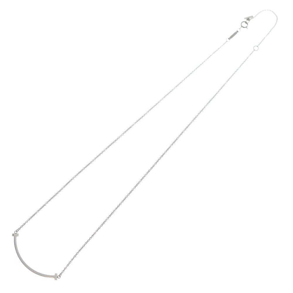 Tiffany & Co T Smile Necklace Pendant Chain Silver — view 2
