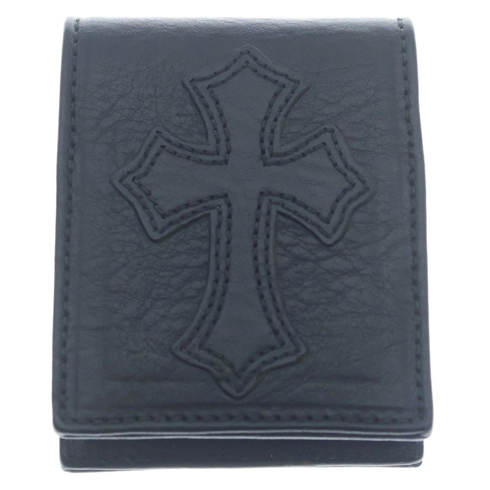 Chrome Hearts YY Notepad Memo Holder Rhodia with Cross Patch Leather Case Black