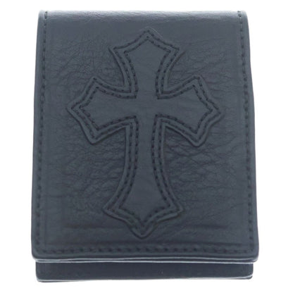 Chrome Hearts YY Notepad Memo Holder Rhodia with Cross Patch Leather Case Black