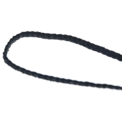 Chrome Hearts Leather Braid Scroll Necklace Black Silver — view 3