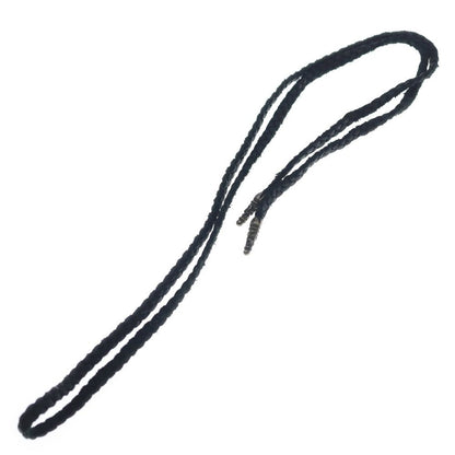 Chrome Hearts Leather Braid Scroll Necklace Black Silver — view 2