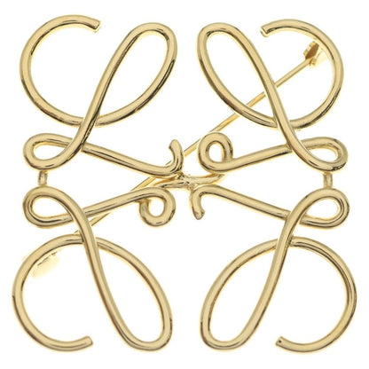Loewe Anagram Brooch Pin Badge Gold