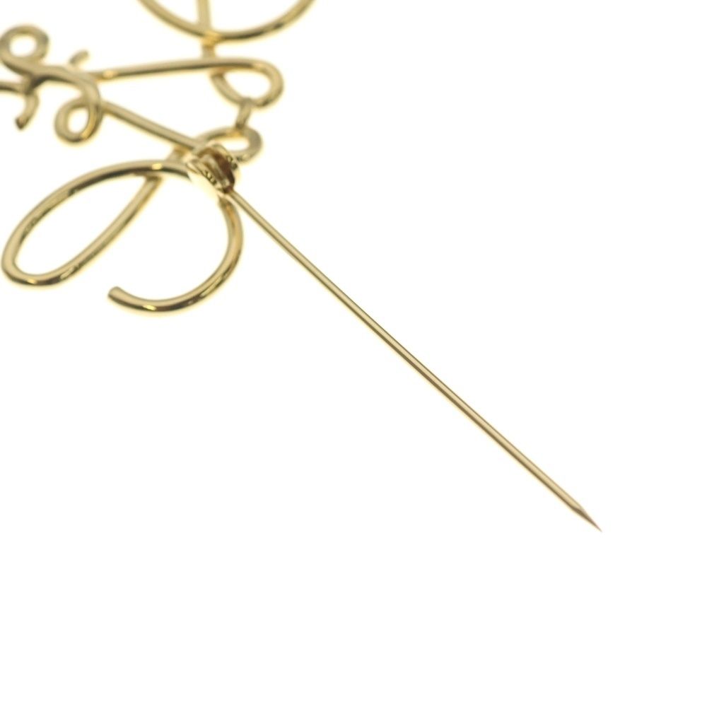 Loewe Anagram Brooch Pin Badge Gold — view 5