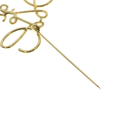 Loewe Anagram Brooch Pin Badge Gold — view 5