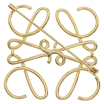 Loewe Anagram Brooch Pin Badge Gold — view 2
