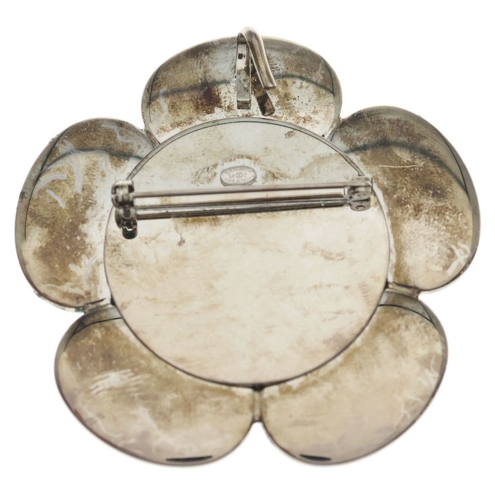 Chanel Camellia Brooch Flower Pin Badge White Silver — view 2