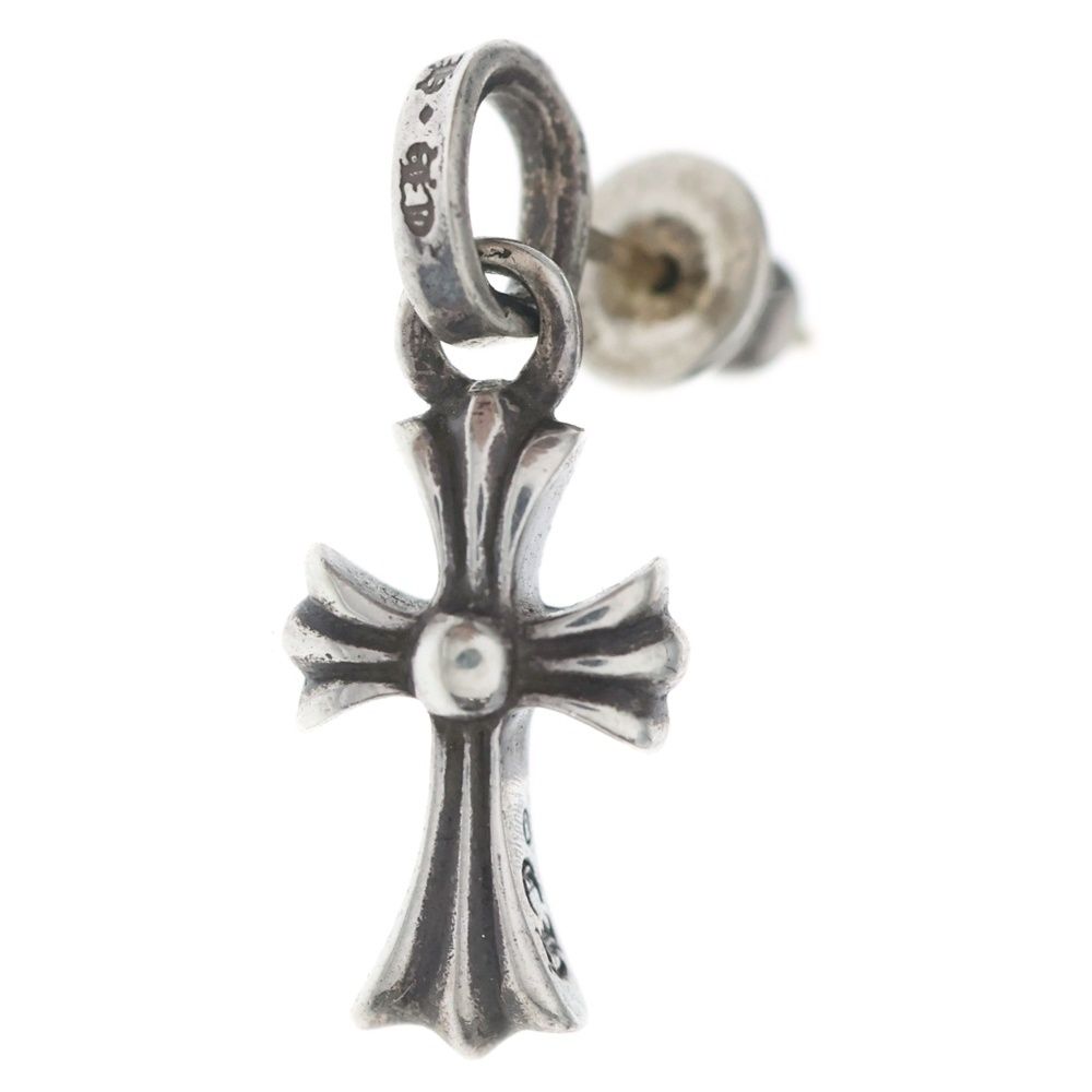 Chrome Hearts Bby Pprchn Baby Fat Cross Drop Earrings Silver