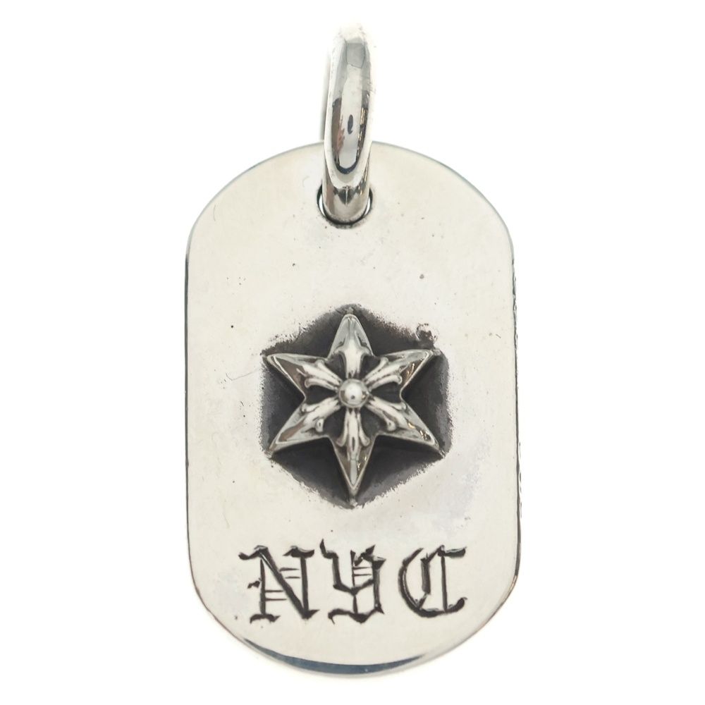 Chrome Hearts Raised Star Dogtag Nyc Limited Dog Tag Pendant Top Silver