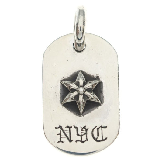 Chrome Hearts Raised Star Dogtag Nyc Limited Dog Tag Pendant Top Silver