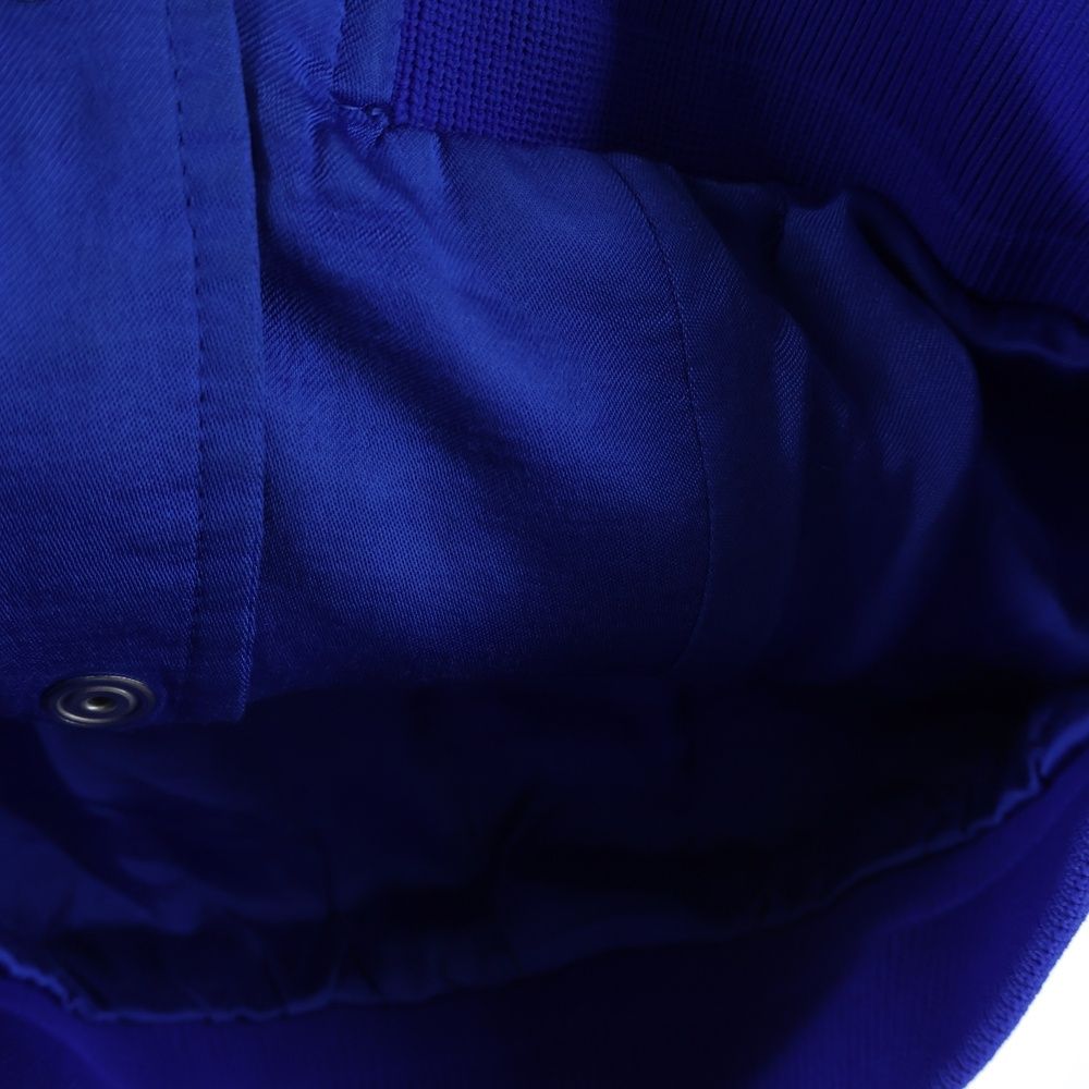 Celine Saten Teddy Jacket Back Logo Satin Blue — view 5