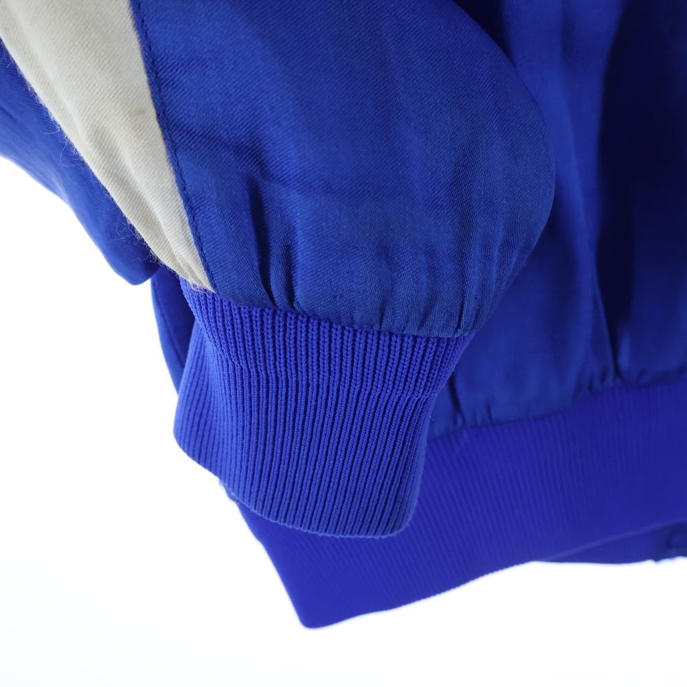 Celine Saten Teddy Jacket Back Logo Satin Blue — view 6