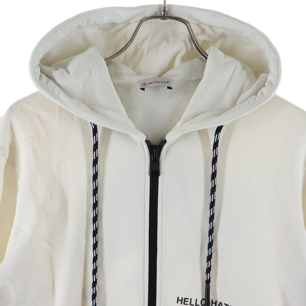 Moncler Felix Hellohaters Maglia Cardigan Hello Haters Zip Up Hoodie White — view 3