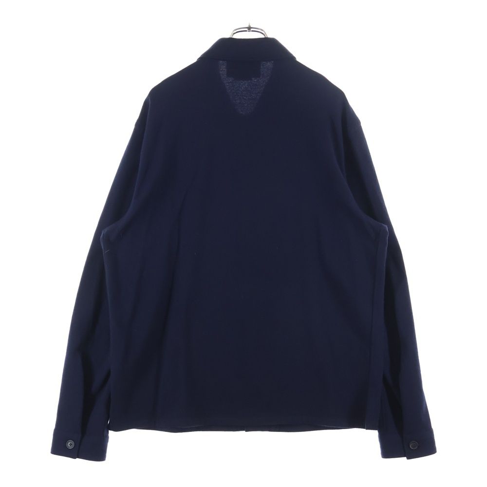 Prada Cashmere Blend Wool Long Sleeve Shirt Navy — view 2