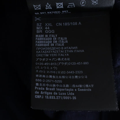 Prada Cashmere Blend Wool Long Sleeve Shirt Navy — view 7
