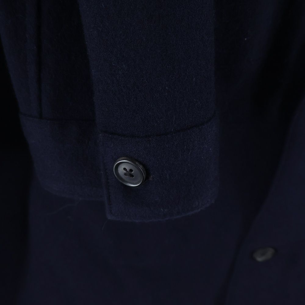 Prada Cashmere Blend Wool Long Sleeve Shirt Navy — view 5