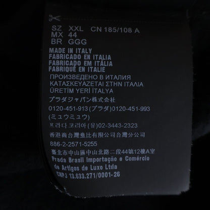 Prada Cashmere Blend Wool Long Sleeve Shirt Black — view 8