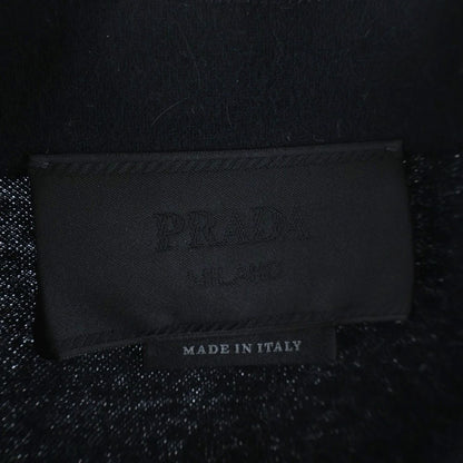 Prada Cashmere Blend Wool Long Sleeve Shirt Black — view 6