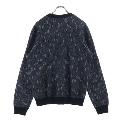Gucci GG Wool Jacquard Sweater Knit Black — view 2
