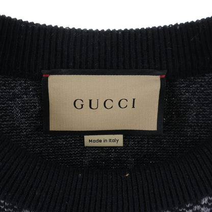 Gucci GG Wool Jacquard Sweater Knit Black — view 6