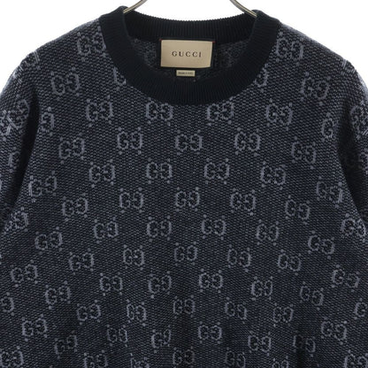 Gucci GG Wool Jacquard Sweater Knit Black — view 3