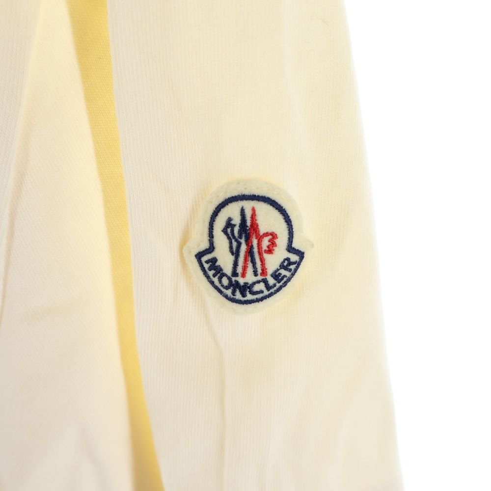 Moncler Studs Logo Tee Front Print Crew Neck Short Sleeve T-Shirt Ivory — view 5