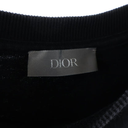 Dior CD T-Shirt Logo Embroidery Short Sleeve Black — view 7