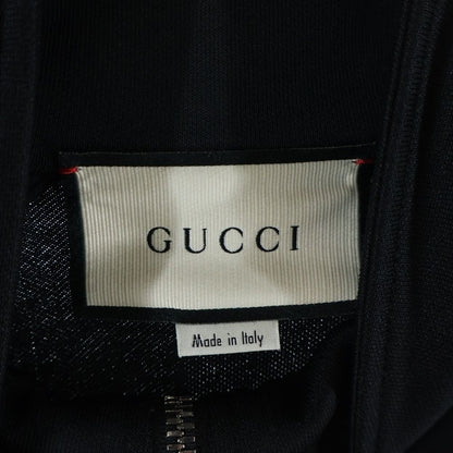 Gucci Side Line Stand Collar Zip Up Technical Jersey Track Jacket Black — view 7