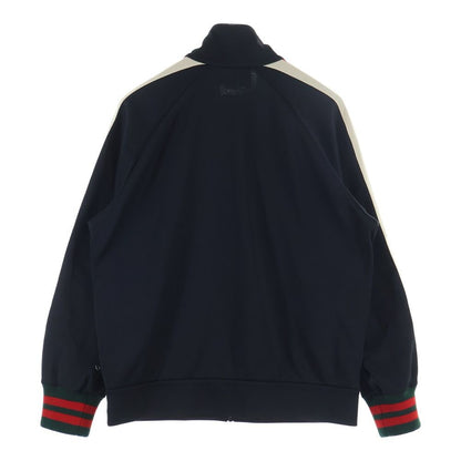 Gucci Side Line Stand Collar Zip Up Technical Jersey Track Jacket Black — view 2