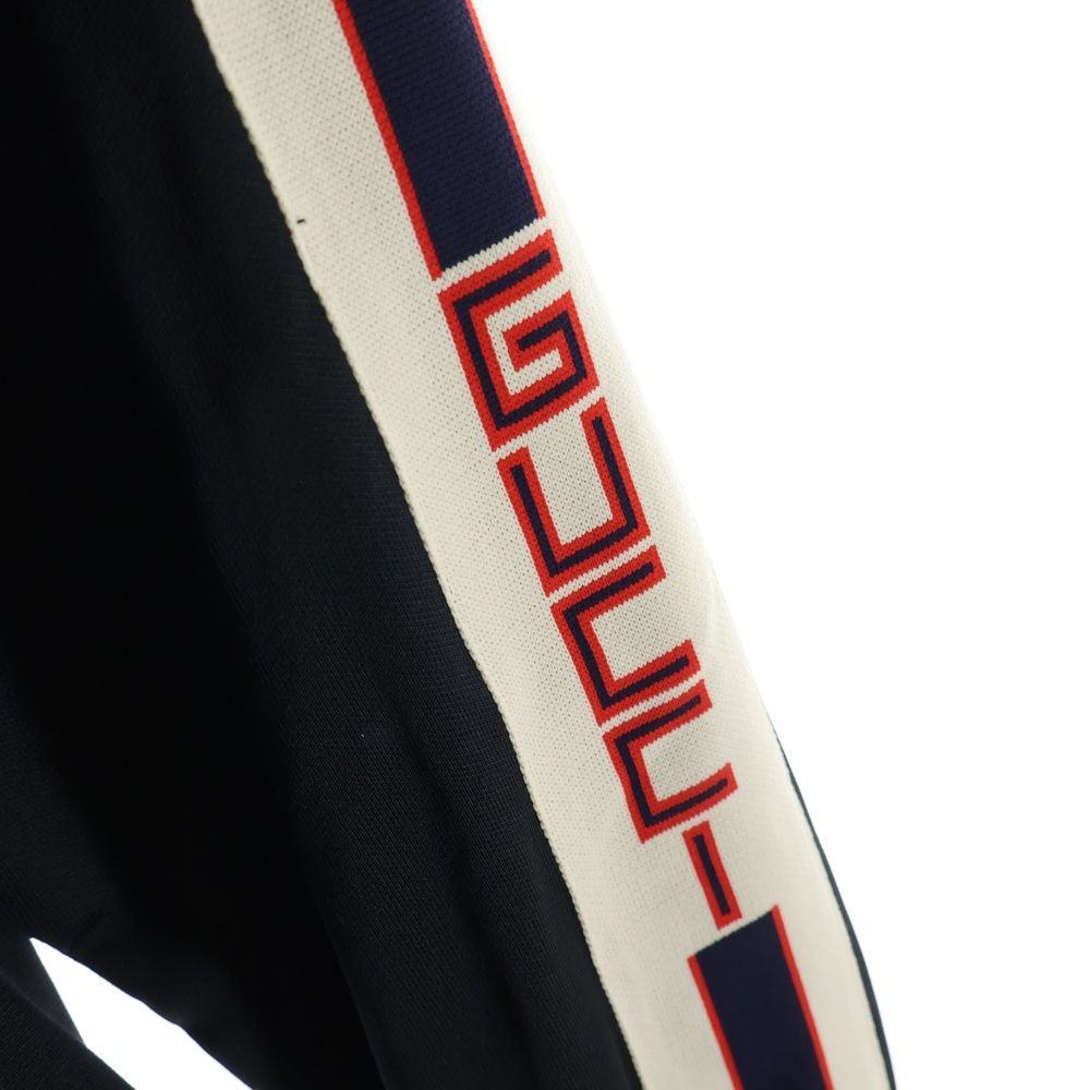 Gucci Side Line Stand Collar Zip Up Technical Jersey Track Jacket Black — view 5