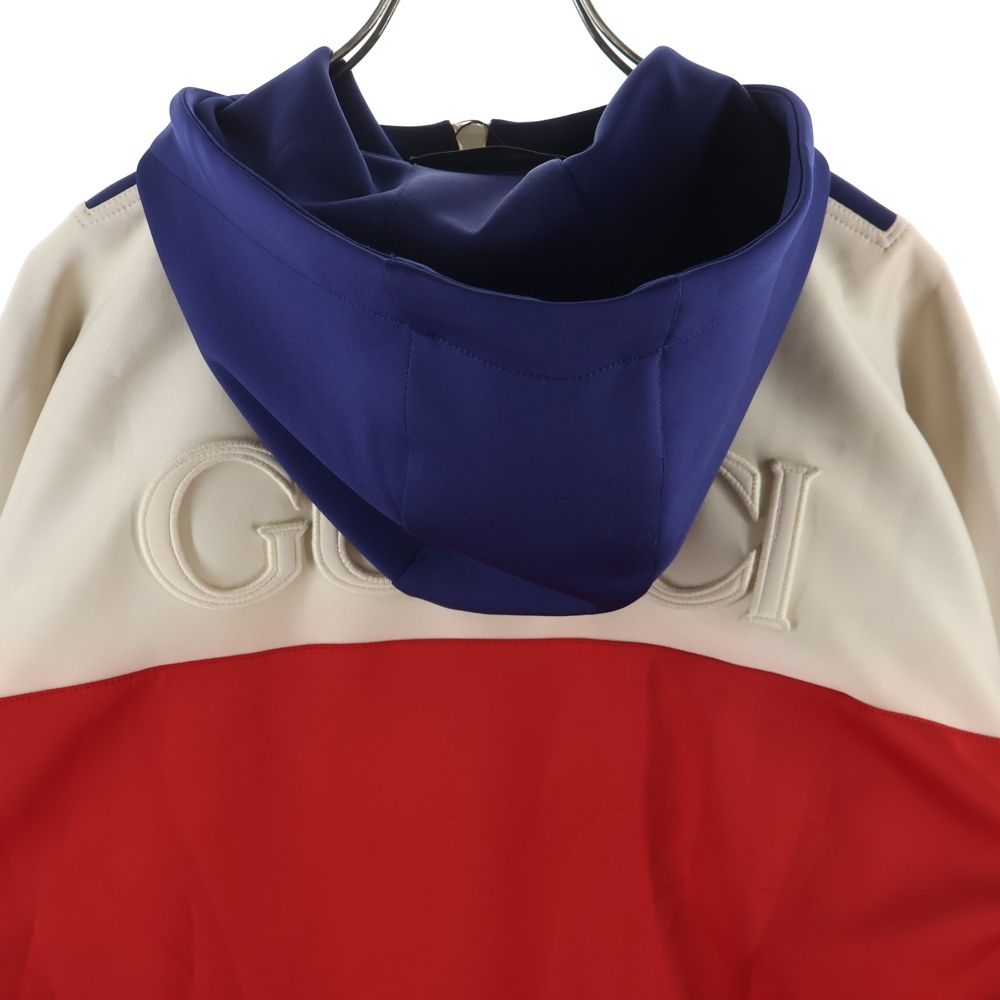 Gucci Neoprene Half Zip Webbed Jacket Zip Hoodie Multi — view 4