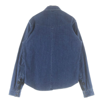 Chrome Hearts Vintage Denim Western Cross Ball Button Sleeve Hem Leather Patch — view 2