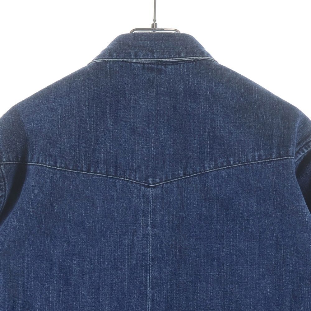 Chrome Hearts Vintage Denim Western Cross Ball Button Sleeve Hem Leather Patch — view 4