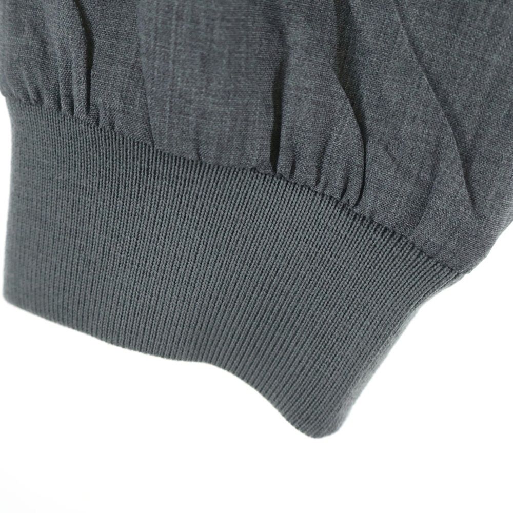 Prada Zip Up Wool Track Jacket Gray — view 5