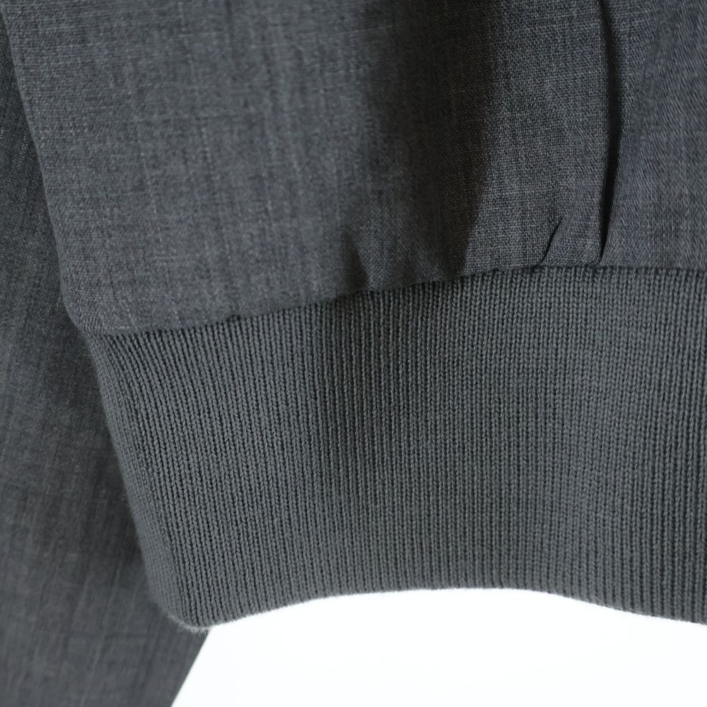 Prada Zip Up Wool Track Jacket Gray — view 6
