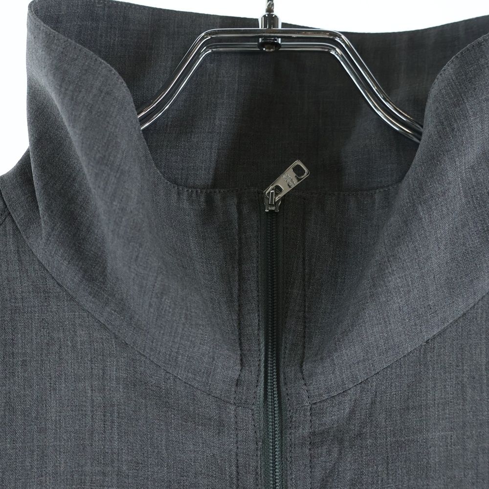 Prada Zip Up Wool Track Jacket Gray — view 3