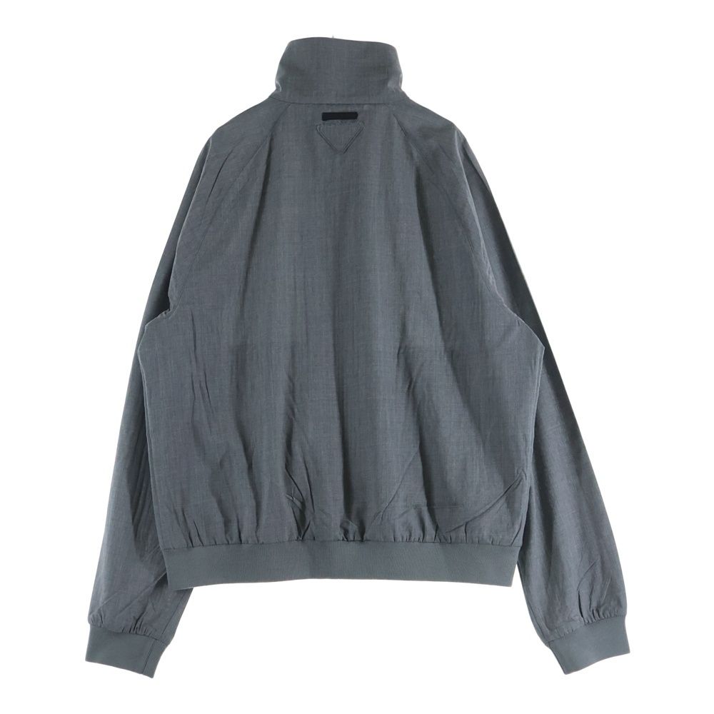 Prada Zip Up Wool Track Jacket Gray — view 2