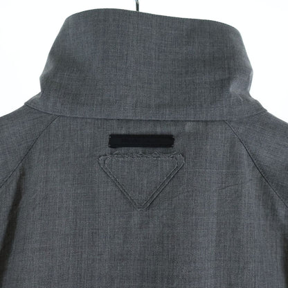 Prada Zip Up Wool Track Jacket Gray — view 4