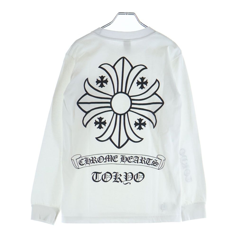 Chrome Hearts Vintage Tokyo CH Plus Scroll Label Long Sleeve Print T-Shirt with