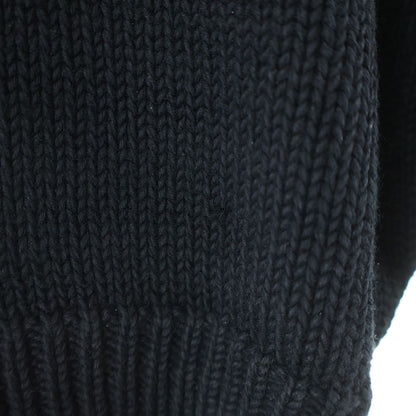 Balenciaga Braided Knit V-neck Sweater Blade Logo Embroidered Back Print Cotton — view 4