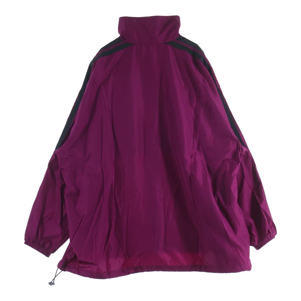 Balenciaga Logo Colorblock Windbreaker Jacket Print Nylon Track Purple — view 2