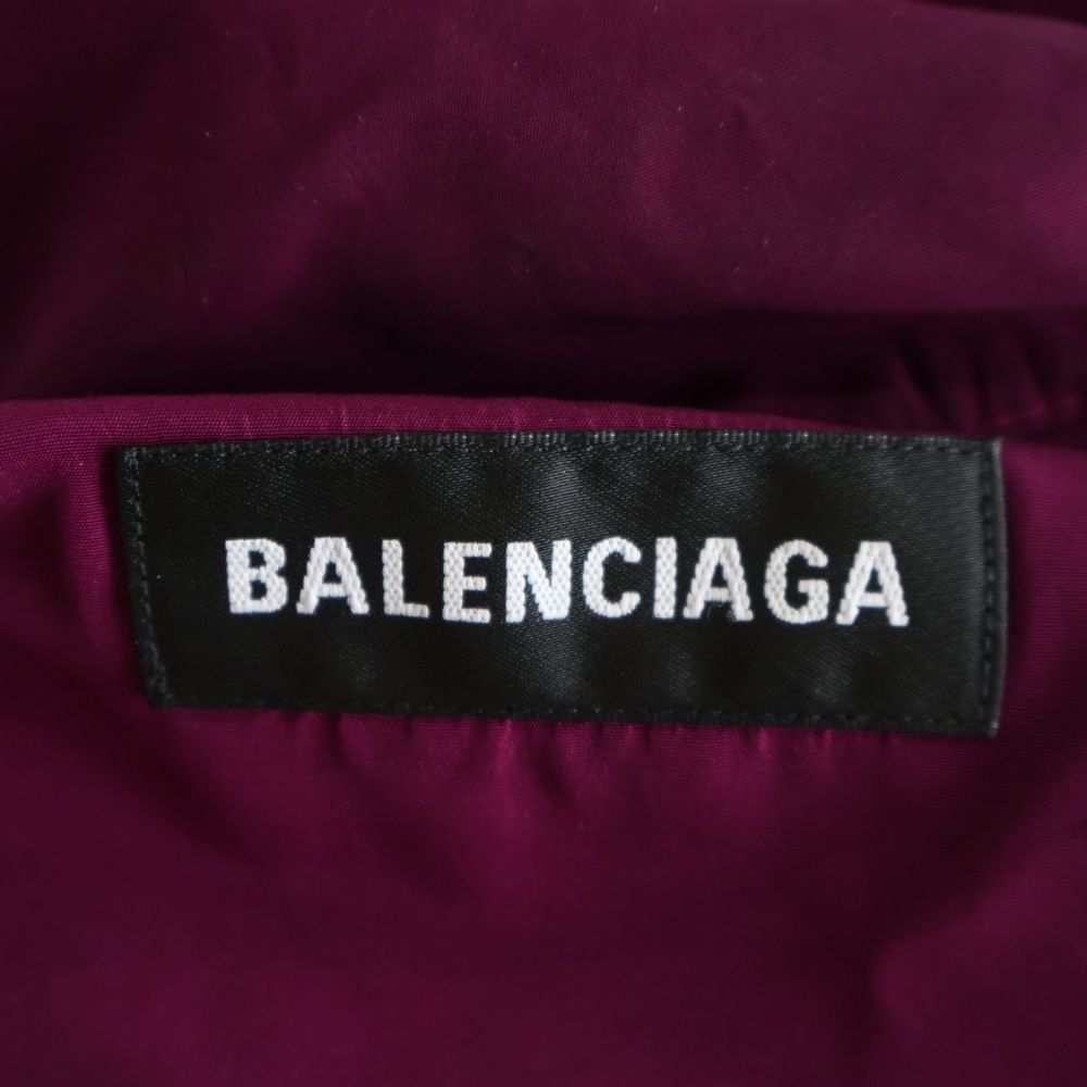 Balenciaga Logo Colorblock Windbreaker Jacket Print Nylon Track Purple — view 6