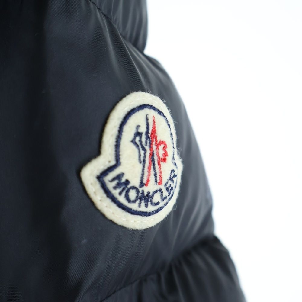 Moncler Hermine Hooded Down Jacket Coat Black — view 6