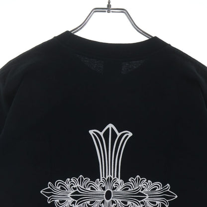 Chrome Hearts Vintage Back Cross Floral Neck Print Crew Short Sleeve T-Shirt — view 4
