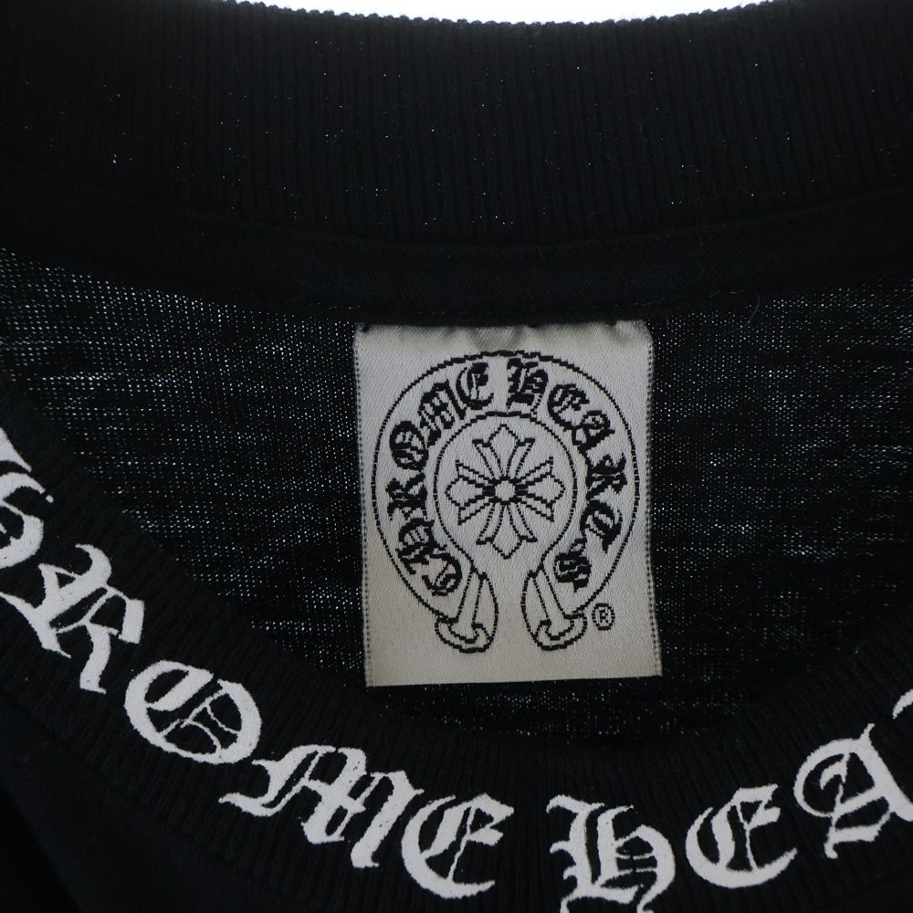 Chrome Hearts Vintage Back Cross Floral Neck Print Crew Short Sleeve T-Shirt — view 7