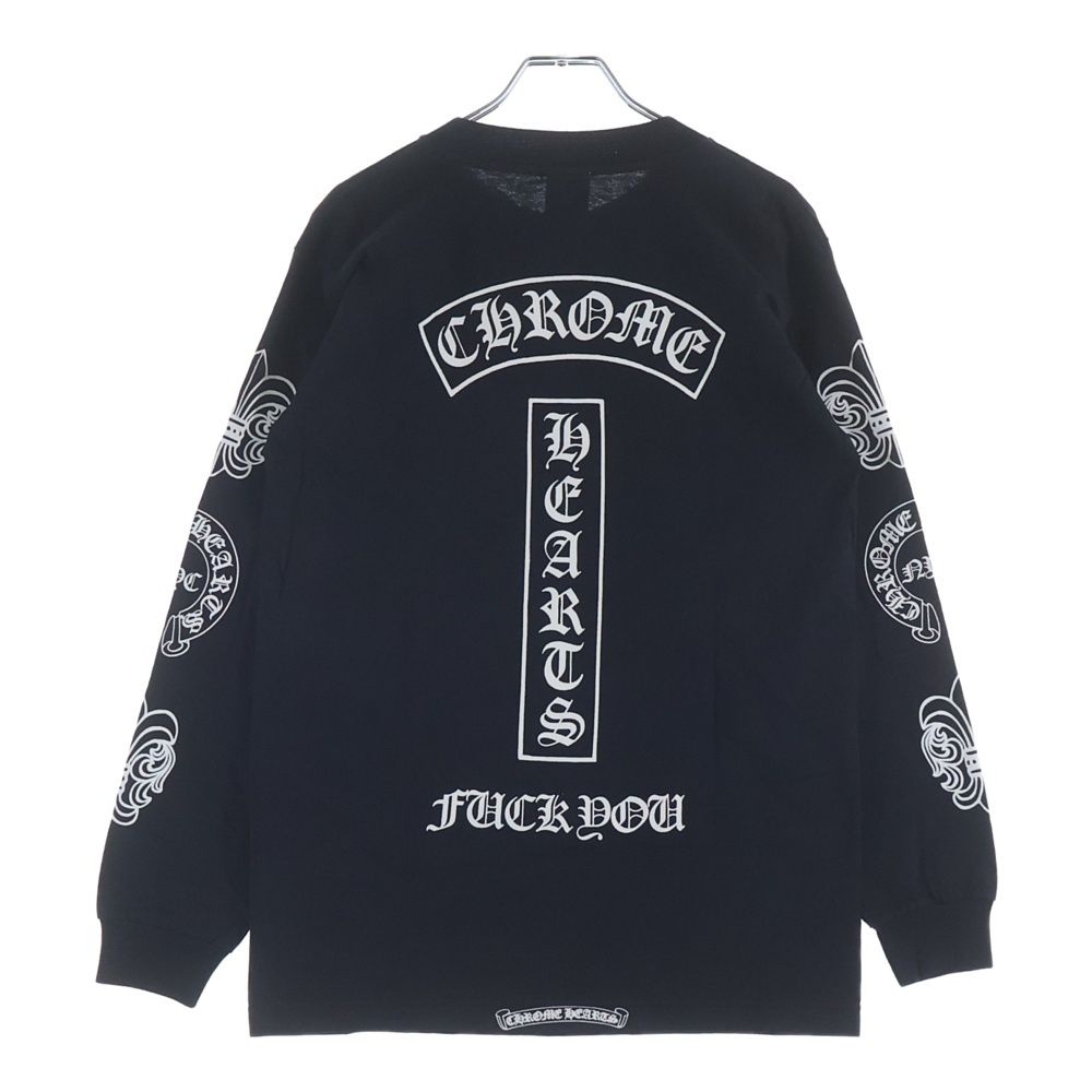 Chrome Hearts Vintage Fuck You Back Print Logo Crew Neck Long Sleeve T-Shirt