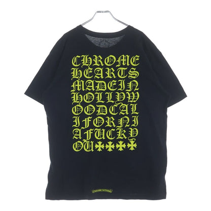 Chrome Hearts Vertical Logo Tee Short Sleeve T-Shirt Black Yellow